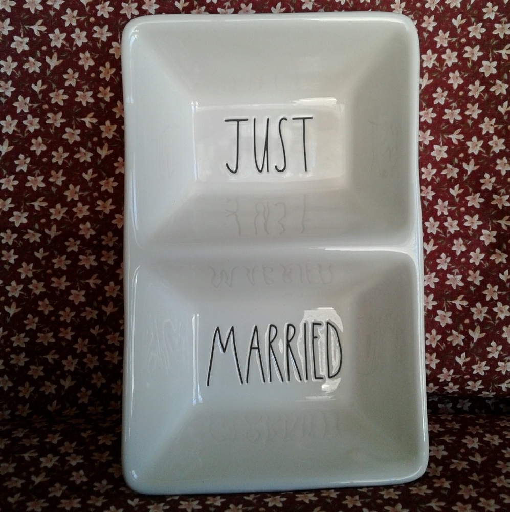 Rae Dunn Just Married Dish